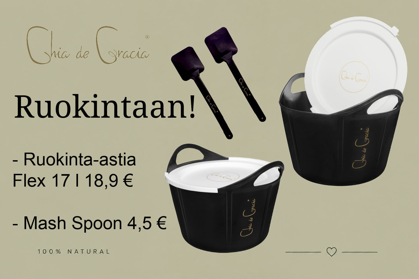 Chia de Gracia Mash Spoon – praktisk blandningssked för utfodring i stallet