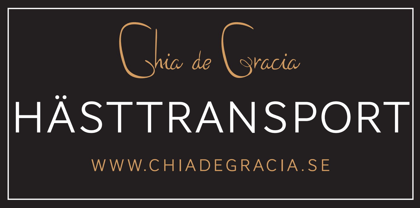 Hästtransport dekal - Chia de Gracia SE (4134054101063)